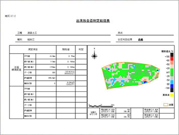 出来形合否判定総括表